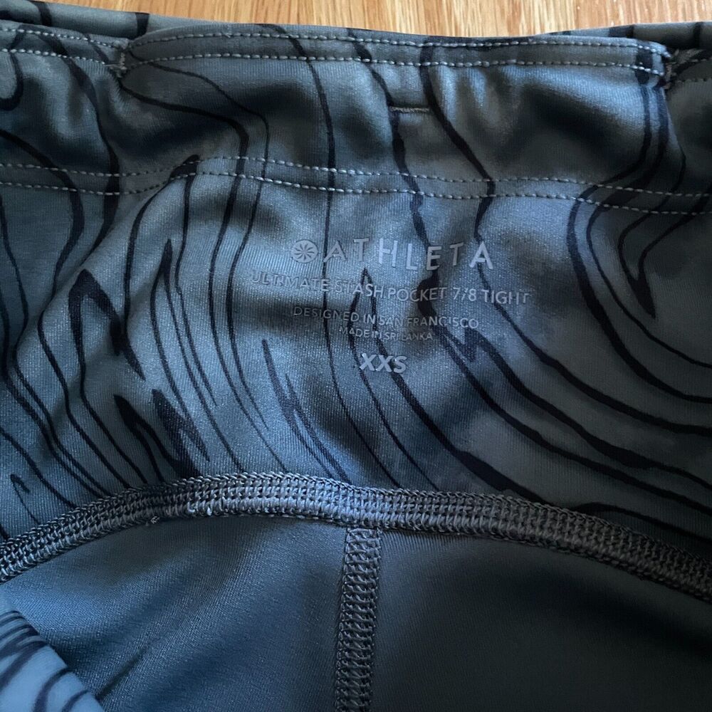 ATHLETA Lot of 2 Ultimate Stash Pockets Mantra Print Leggings Womens Size XXS - Picture 4 of 8